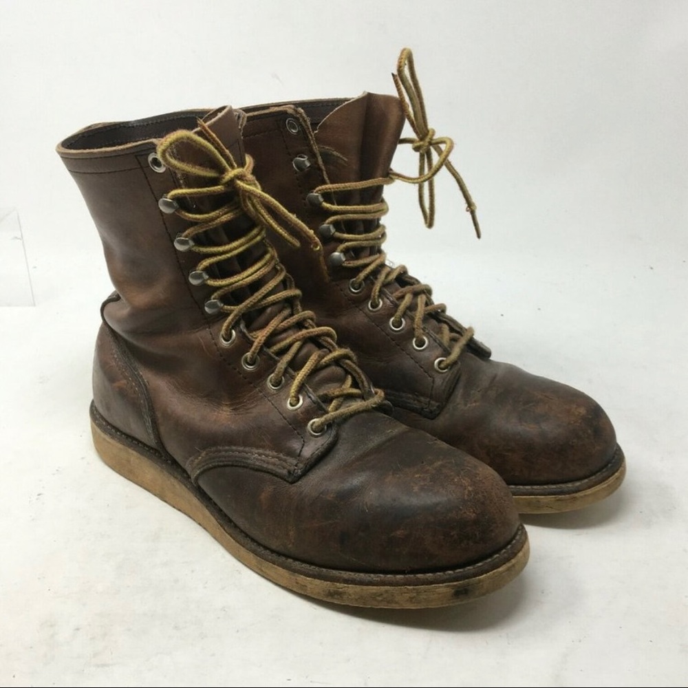 Redwing X JCrew 7 Classic Round Toe Lace up Boots